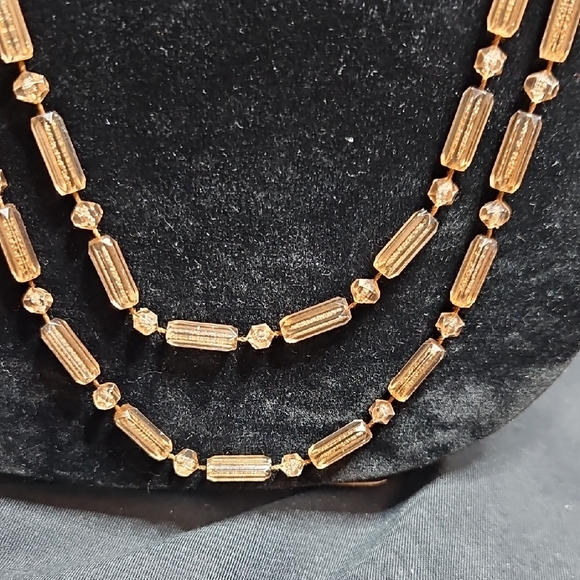 Pinkish Beaded Double-Strand Necklace - Picture 2 of 8